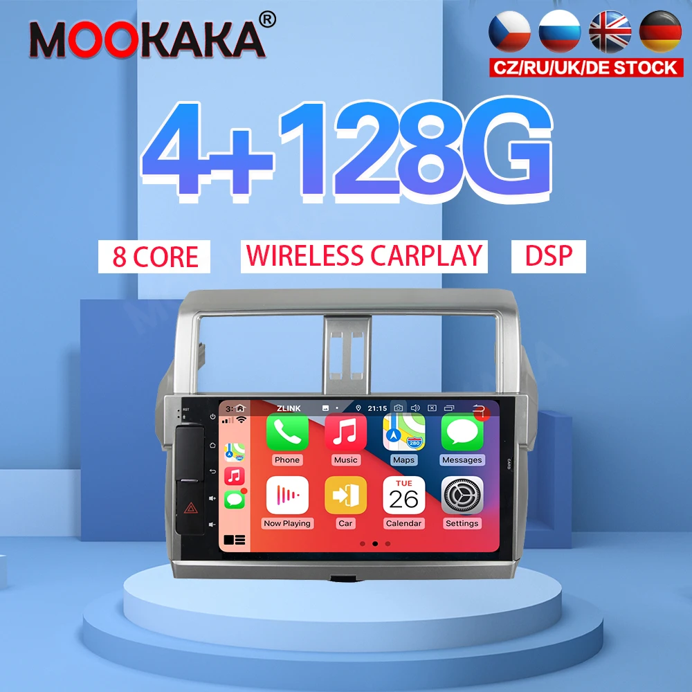 

10,1 "Android 10 4G 128 ГБ Автомобильный плеер для Toyota Prado 2014-2015 Автомобильный GPS навигатор CarPlay головное устройство DSP стерео