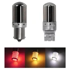 Светодиодные лампы для указателей поворота 1156, BA15S, P21W, BAU15S, PY21W, T20, 7440, W21W, 3014, 144smd, без ошибок, сигналы поворота, стоп-сигнал, 12 В