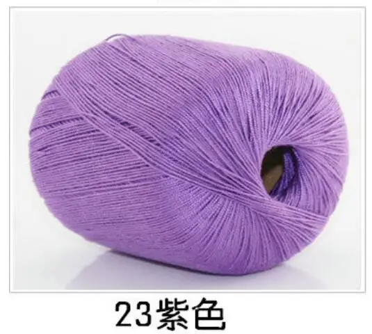 23 5 шт.* 50 г пряжа для вязания linha de croche шелковая нить для наращивания вязания игл вязание хлопок ручная работа белье t50 - Цвет: 23