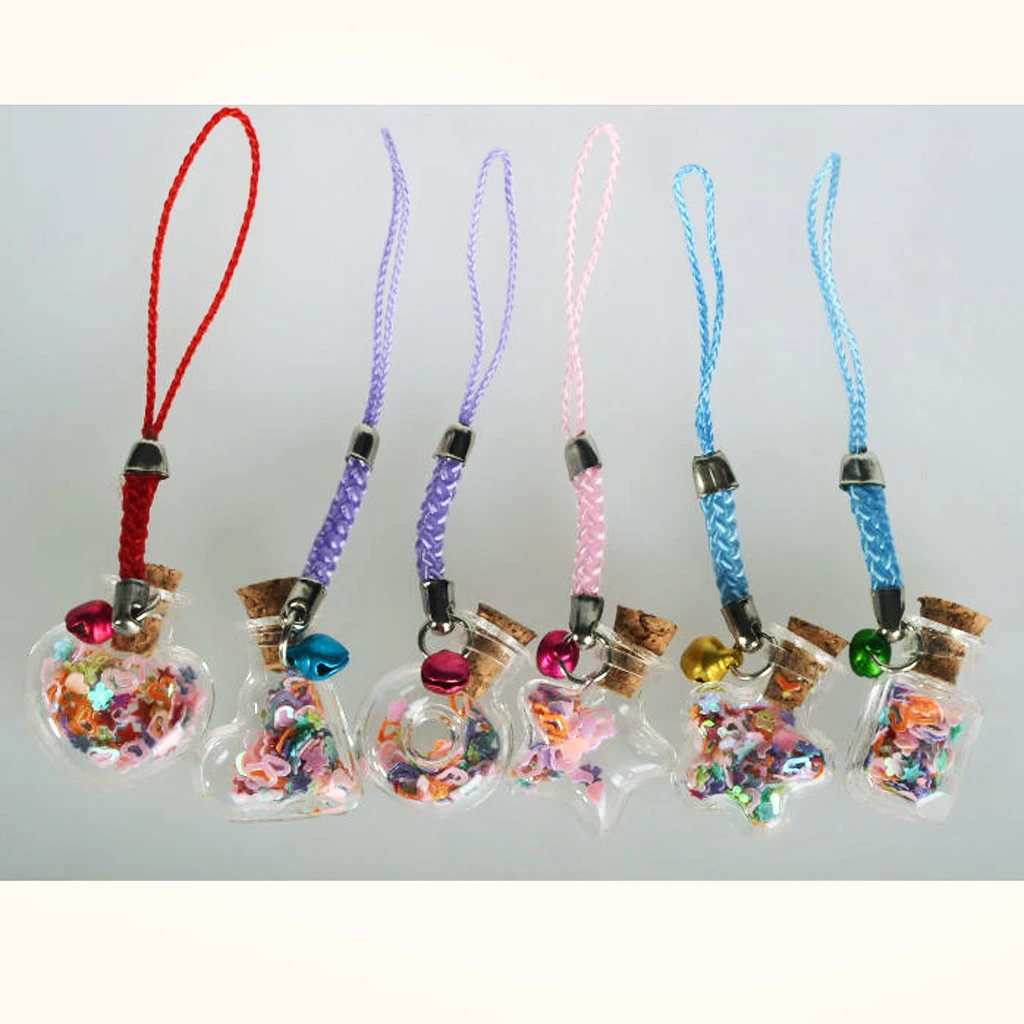 

40pcs Mixed Heart/Waterdrop/Cup/Star Shape Mini Bottles With Corks Charms