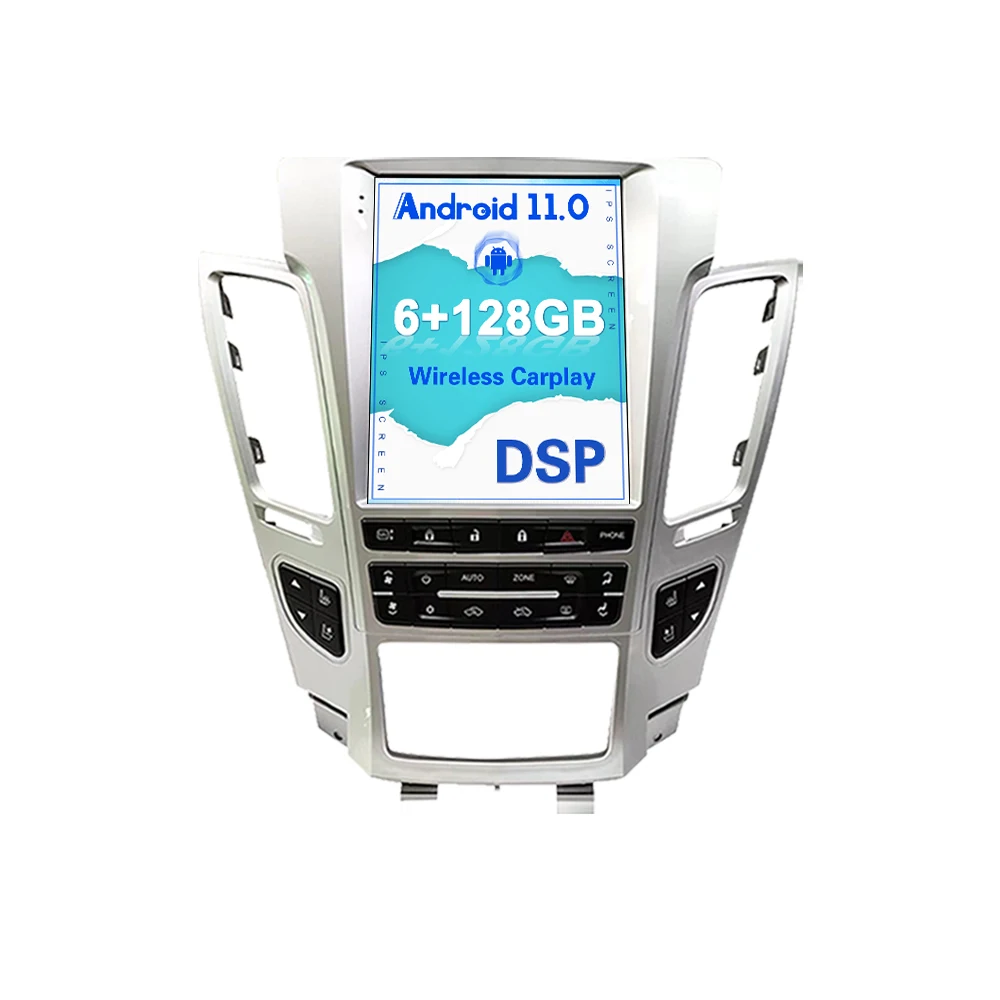 

Автомобильная стереосистема на Android 11,0, 8 ядер, 6 ГБ + 128 Гб, для Cadillac CTS 2007-2012, автомобильное радио, Carplay, GPS-навигация