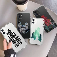 the last of us 2 phone cases transparent for iphone 6 7 8 11 12 s mini pro x xs xr max plus