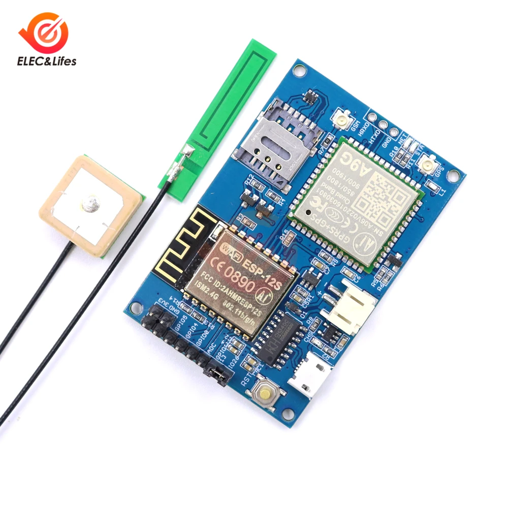 ESP8266 ESP 12S A9/ A9G четырехдиапазонный GSM GPRS + GPS IOT узел V1.0 модуль макетная плата WiFi