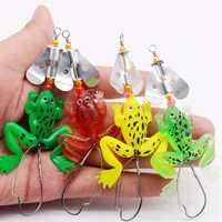 1pcs 9cm6g fishing lures artificial soft frog with hook soft bait saltwater freshwater fishing tackle fishing bait