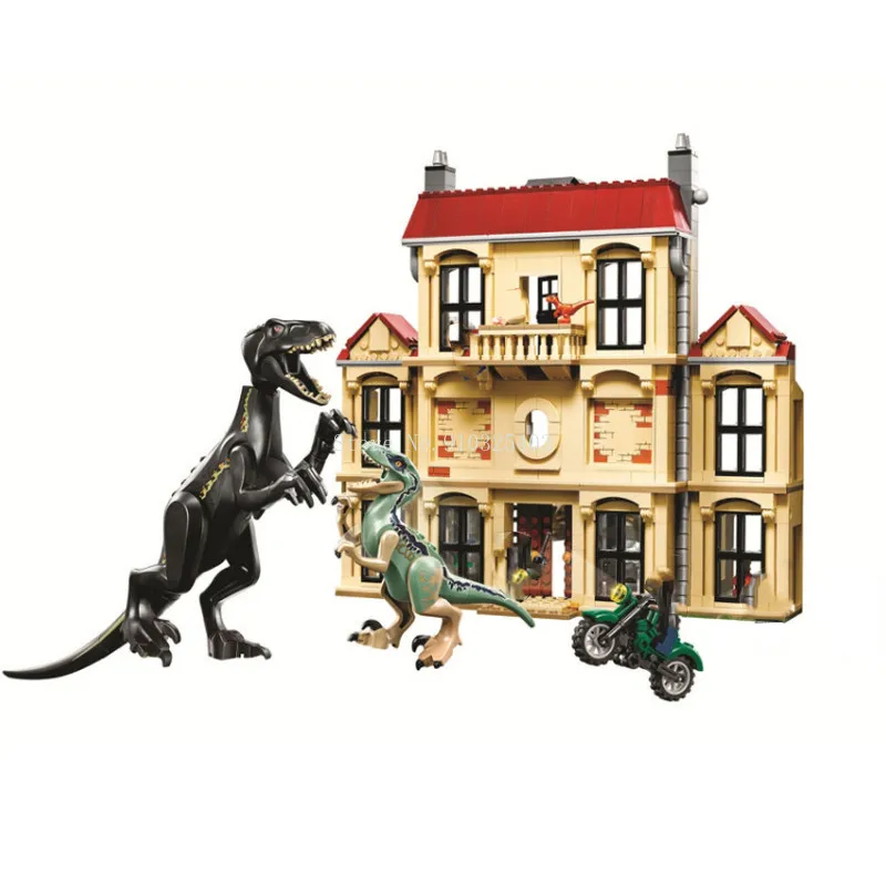 

New Jurassic Park World Dinosaur Tyrannosaurus Rex T. Rex Building Block Bricks Toy for Children Christmas Gifts