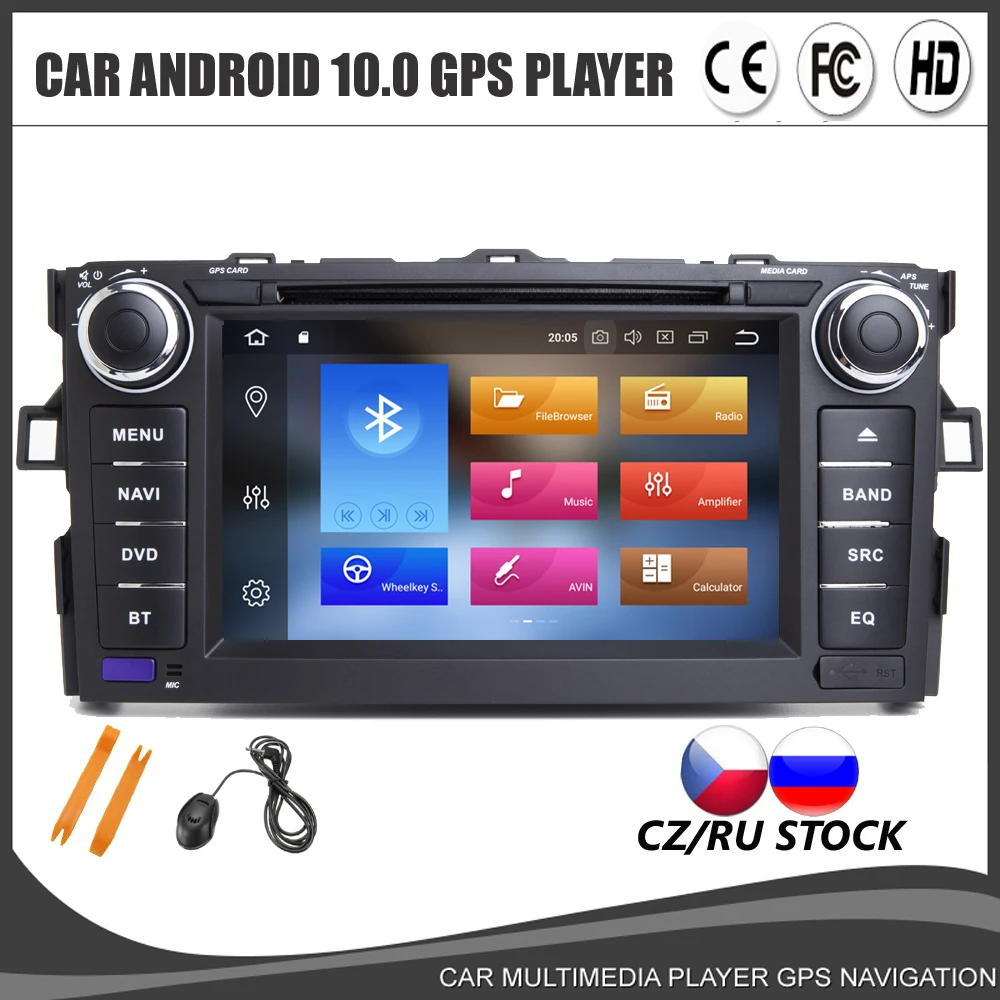 

Octa core Multimedia Android 10.0 Car DVD GPS player For Toyota AURIS WIFI 4GB RAM+64GB ROM DSP USB Radio Navi BT DAB+ TPMS MAP