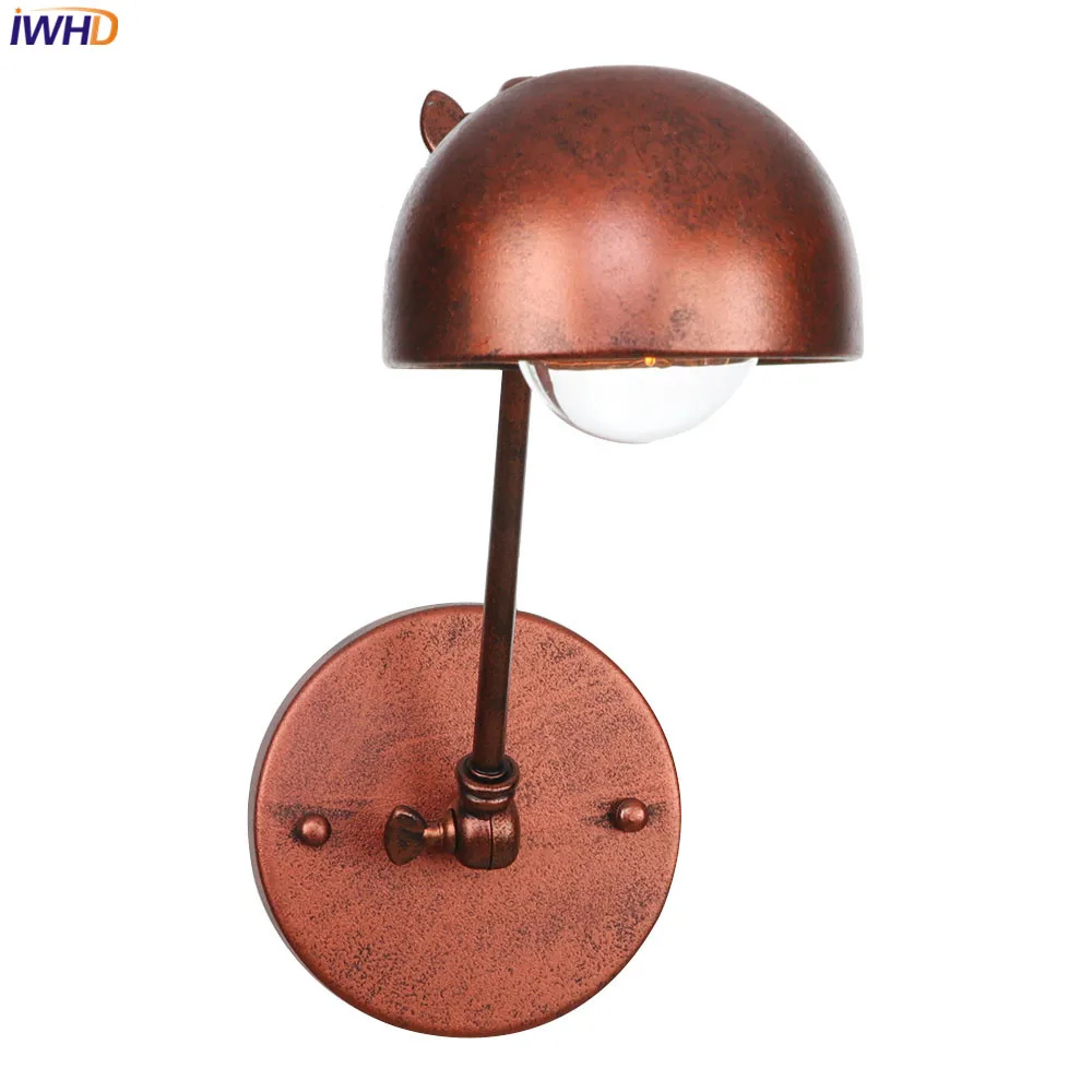Ржавчина железный настенный светильник LED винтажный скандинавский Wandlamp