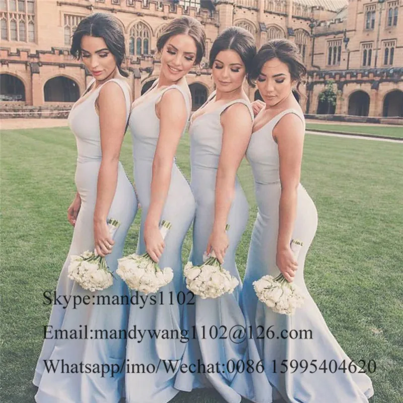 Mbcullyd длинное платье подружки невесты 2020 с v образным вырезом в африканском стиле