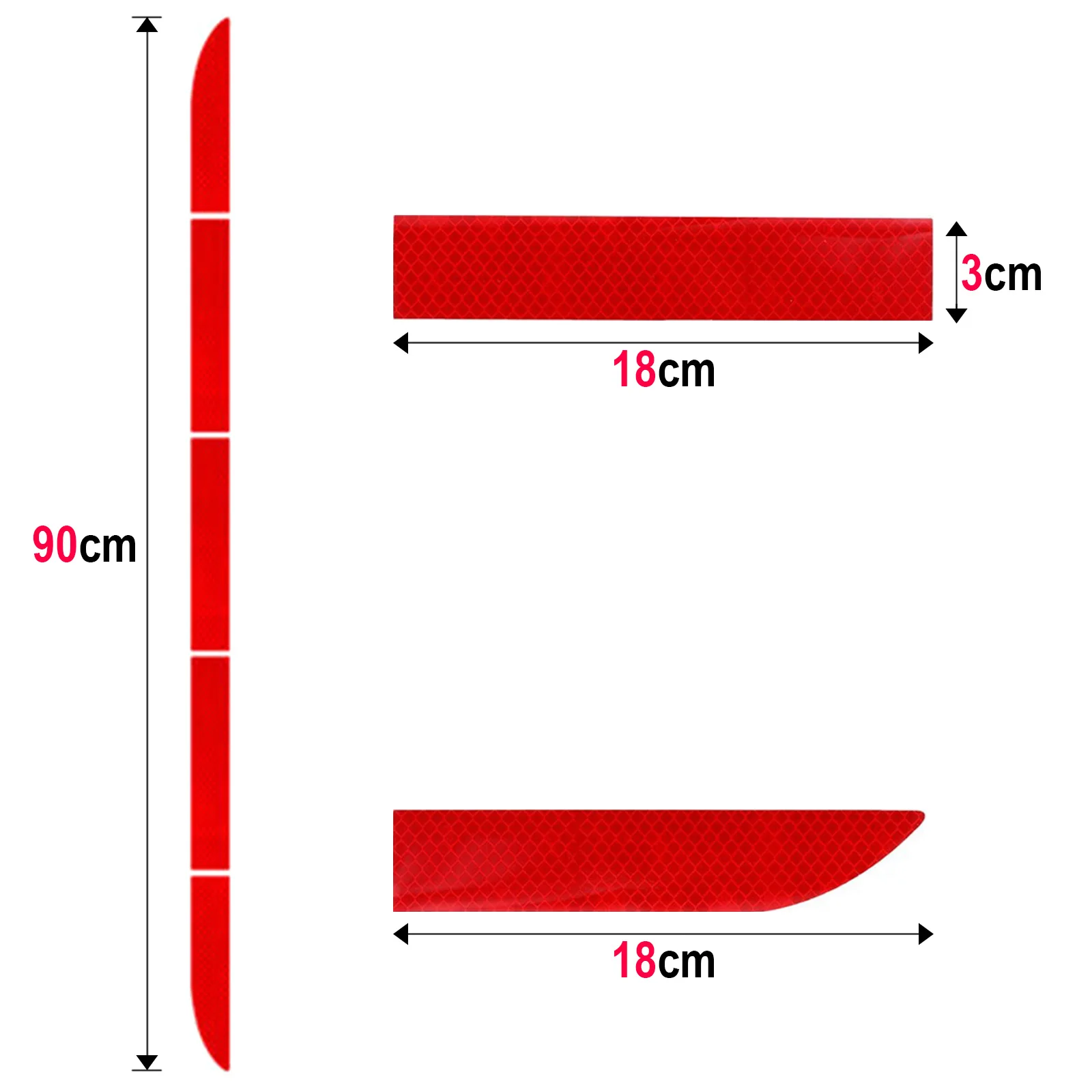 5 шт./компл. автомобильный отражатель-наклейка 91*4 для кузова автомобиля внешние