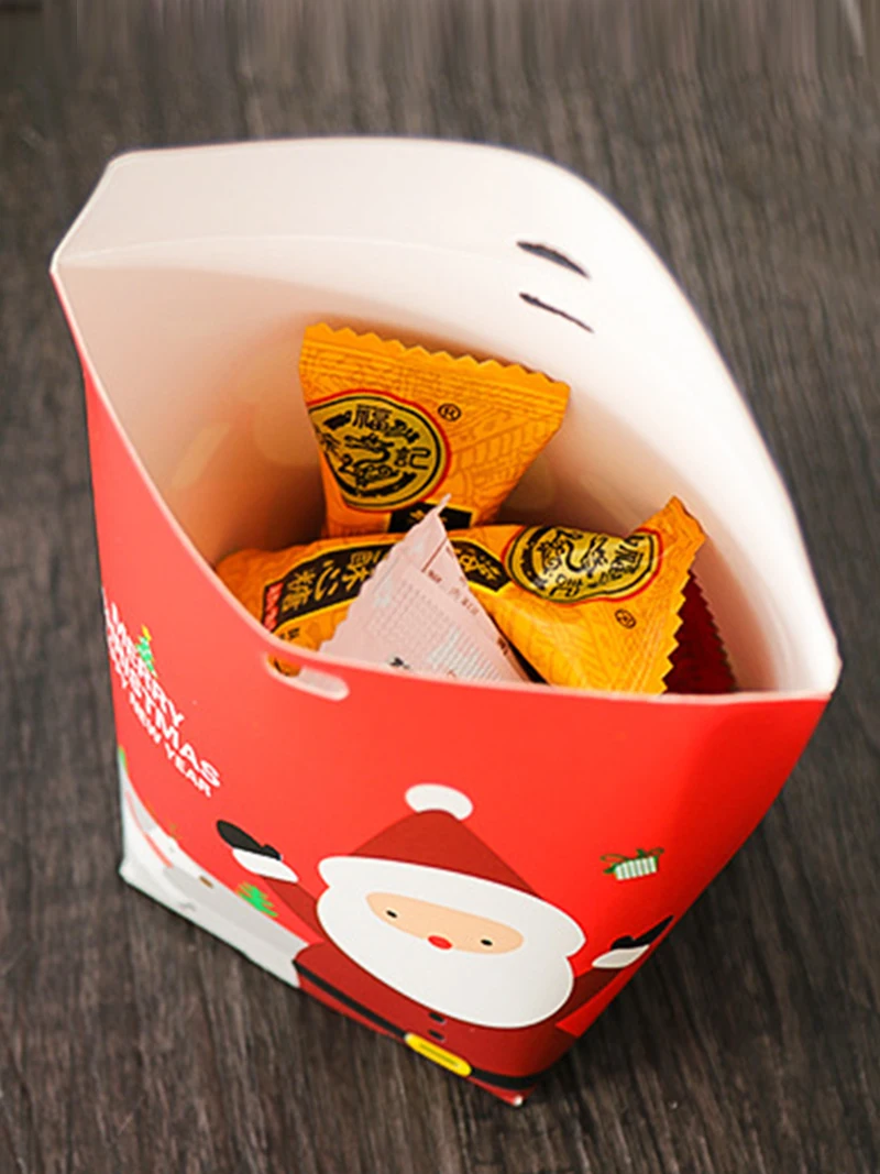 10 шт в упаковке новая мини рождественские конфеты коробки 6*6*10 см с новым годом