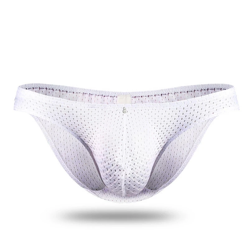 Мужские трусы брифы из вискозы черные дышащие с сетчатыми вставками тонкие