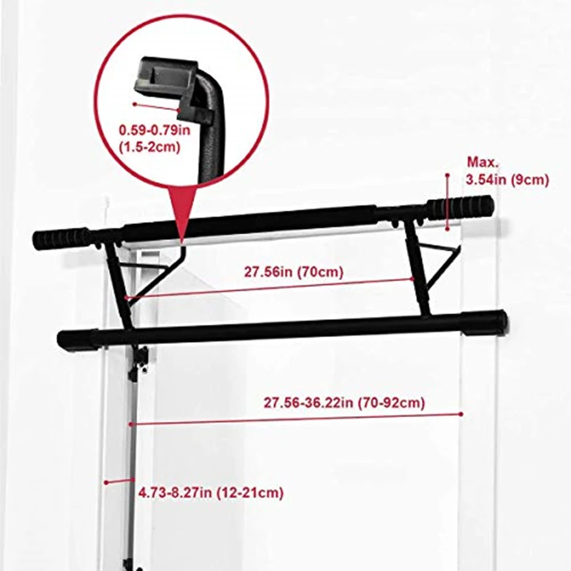 구매 드릴링 없음 수평 바 홈 체육관 턱 업 장비 실내 바디 운동 바, 휴대용 피트니스 풀업 장치 도어 F2041
