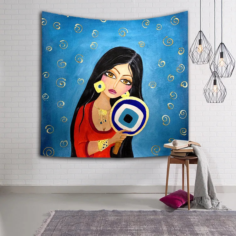 Индонезийские гобелены для девочек пляжные круглые тканевые одеяла кавайные