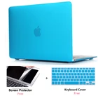 2019 Новый матовый чехол для ноутбука + защита экрана (подарок) + чехол для клавиатуры (подарок) для Macbook Pro Retina Air Touch Bar 11 12 13 15 дюймов