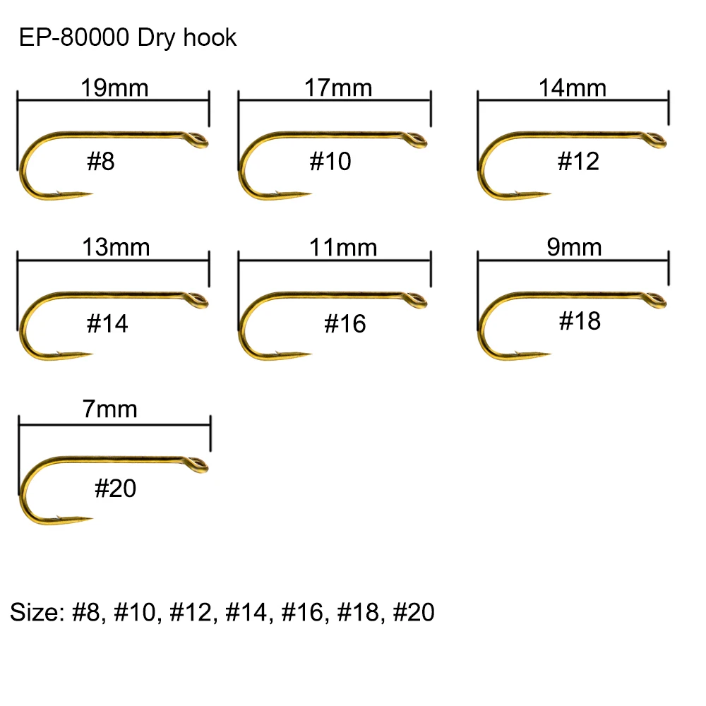 Eupheng 100 шт. рыболовные крючки для влажной рыбалки Nymph Salmon Steelhead Streamer Barb бронза