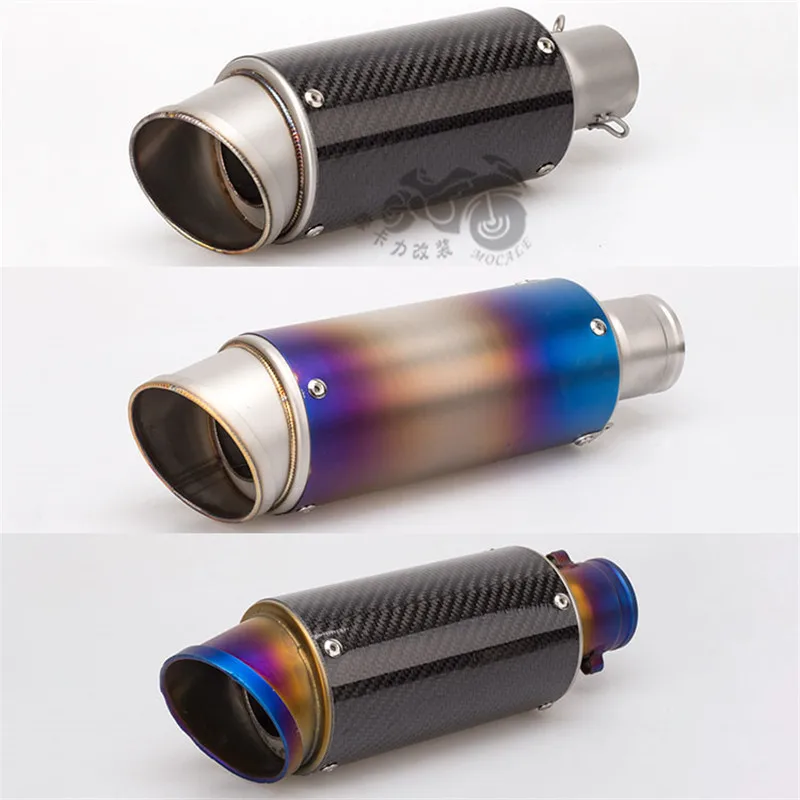 Мотоциклетный модифицированный глушитель 51 мм универсальная выхлопная труба из