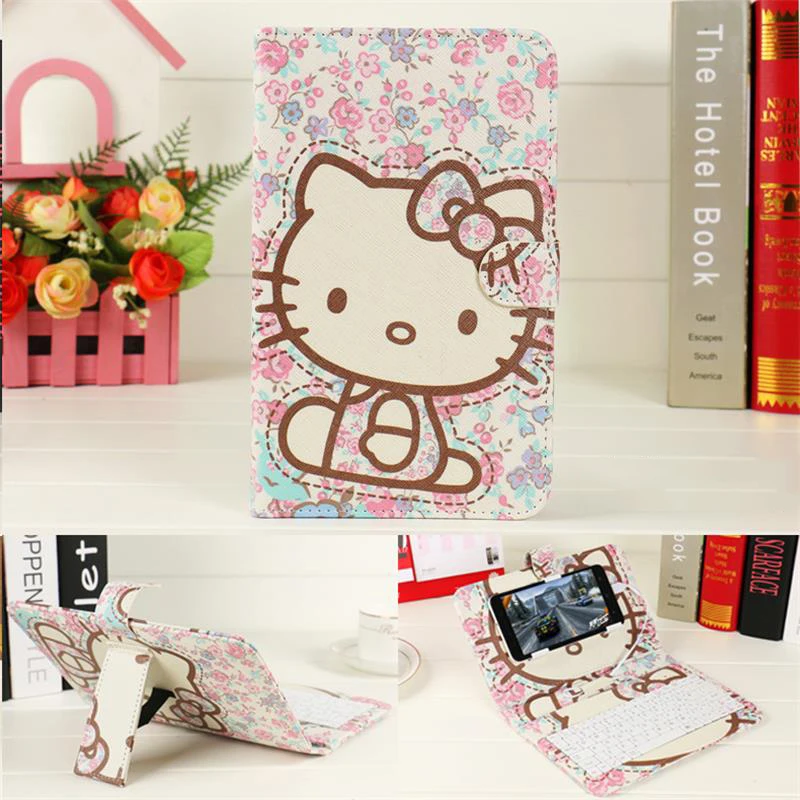 Клавиатуры для мобильного телефона Doraemon hello Kitty Проводная микро usb OTG мини