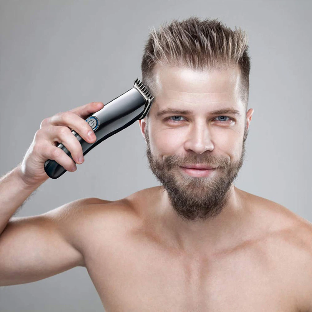 

USB Rechargeable Professional Hair Clipper Electric Hair Trimmer Cordless Shaver Trimmer 0mm Men Barber Hair Cutting Machine