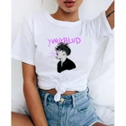 Женские футболки с принтованным изображением Yungblud в стиле хип-хоп, футболка с коротким рукавом; Повседневная одежда в стиле хип-хоп, одежда женские футболки модные кепки, кепки в стиле ретро, женская одежда