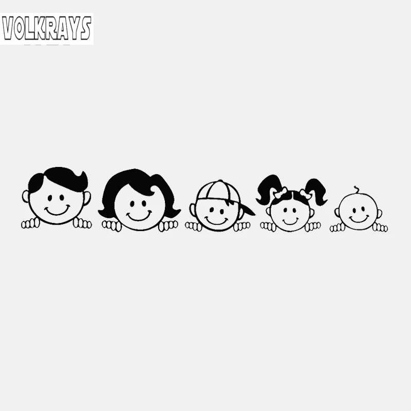 Volkrays забавная наклейка на автомобиль со смайлом фотоотражающая