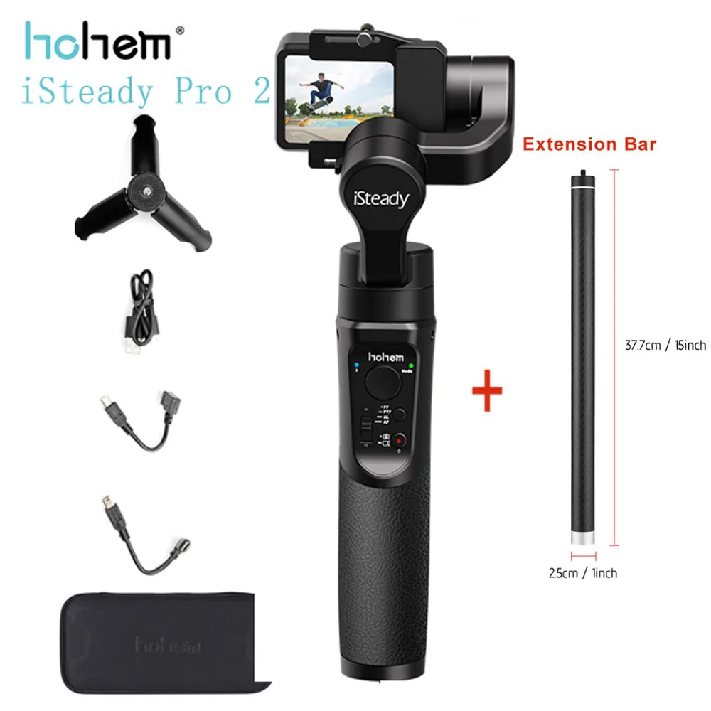ISteady PRO 2 Kits 1 Hohem iSteady Pro/Pro2 шарнирный стабилизатор для камеры GoPro 3-Axis Ручной Стабилизатор для экшн-Камеры GoPro Hero 7/6/5/4/3 для sony RX0 для спортивной экшн-камеры SJCAM YI Action Камера - Цвет: ISteady PRO 2 Kits 1