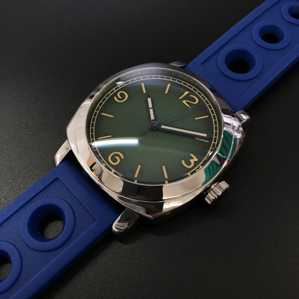 

High Quality STEELDIVE Luxury Brand No Logo Green Dial C3 Green Luminous 20ATM Mechanical Rubber Strap Stainless Steel Watches