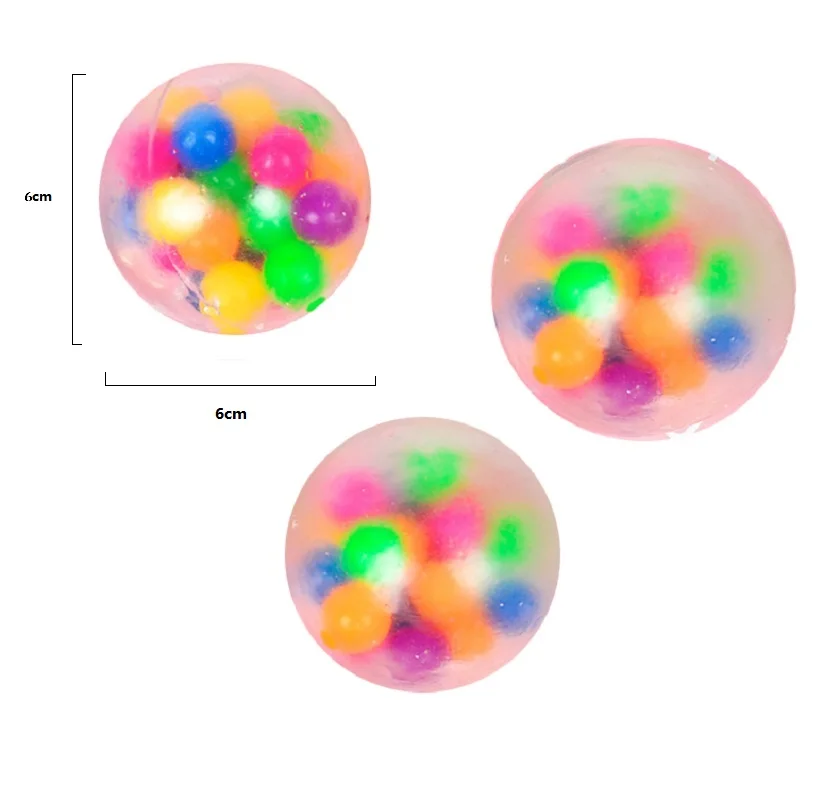 

Novelty Toys Rainbow Ball Stress Relief Toys Squeeze Toy Decompression Vent Colorful Grape Beads Balls Toys For Children Kids