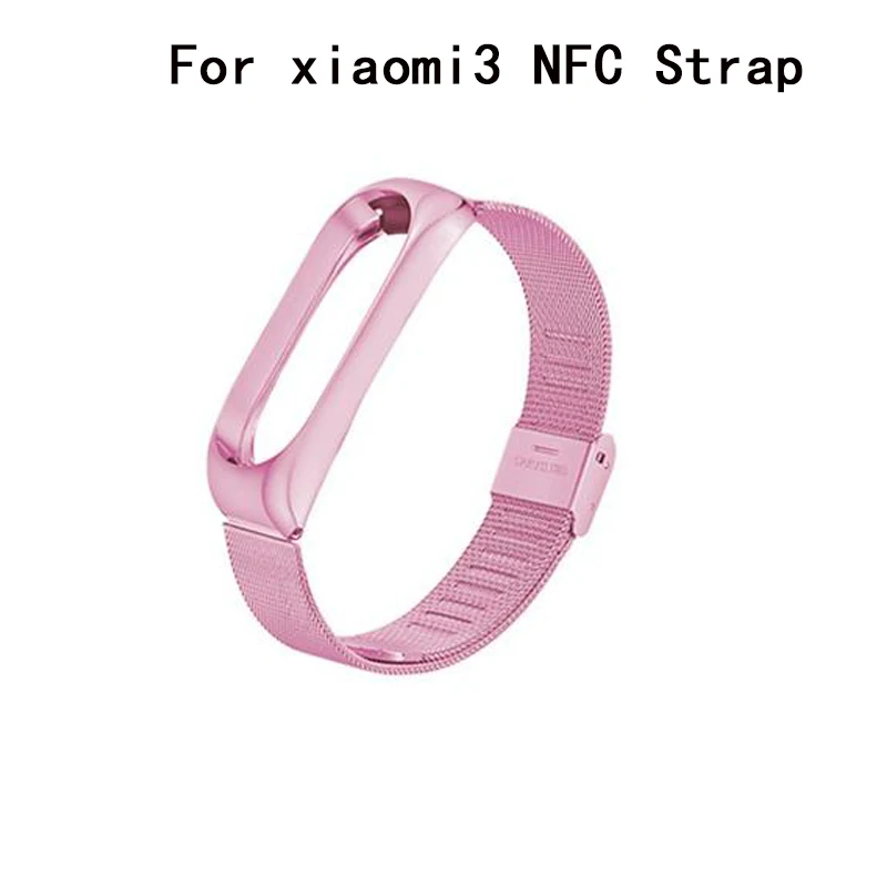mi3 Strap Силиконовый стальной ремешок для Xiao mi 3 4, умный браслет из нержавеющей стали, сменный ремешок для mi band 3 4, Xiao mi, умный Браслет - Цвет: mi3 Strap