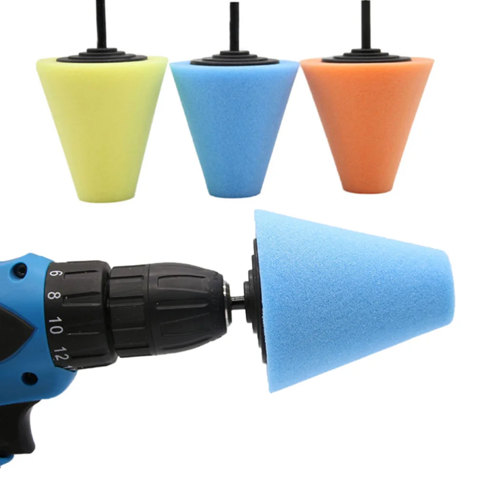 

3 Inch Cone-shaped Sponge Pad Polishing Wax Polishing Pad Tool for Car Care (Blue)