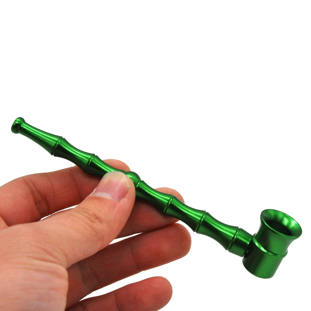 Бамбуковая металлическая курительная трубка мини аксессуары алюминиевый сплав