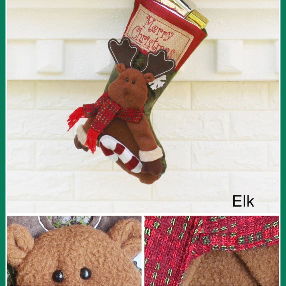 Детские игрушки рождественские носки подарочные пакеты украшения большие