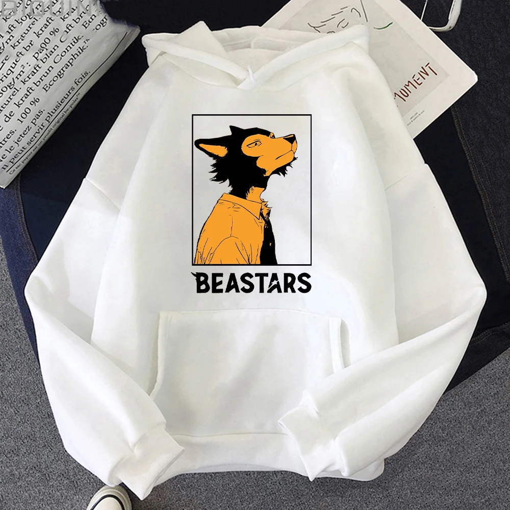 

BEASTARS Legoshi Cool Vintage Hoodie Men Oversized Sweatshirt Women Printed Harajuku Clothes Unisex 2021 Spring Autumn Pullovers