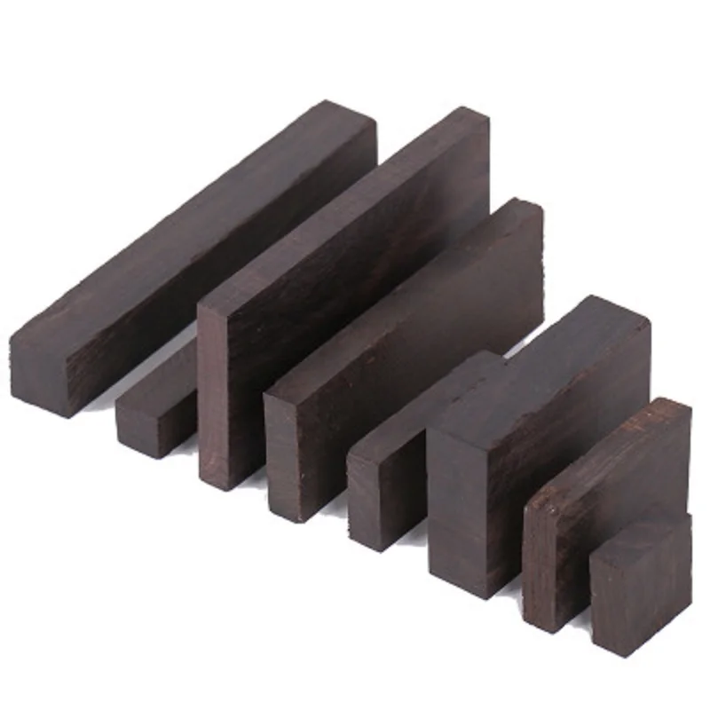 

Африканский Черный эбеновый деревянный блок грубая рукоделие ручка музыкального инструмента Ручка фиолетового сандалового дерева аксесс...