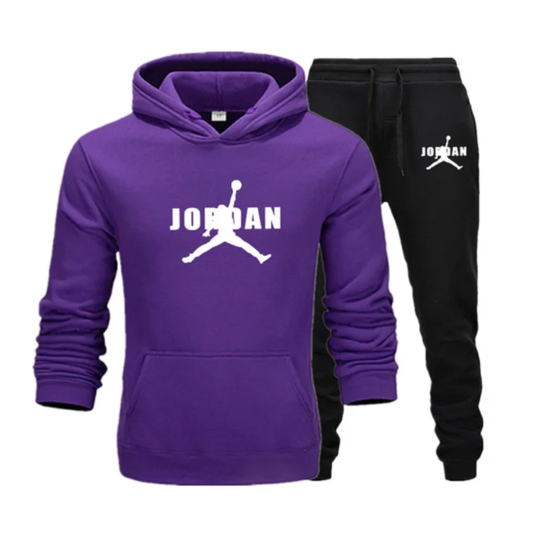 

2021 new trend personality suit hooded sanitary pants sports casual suit men and women youth popular two piece set