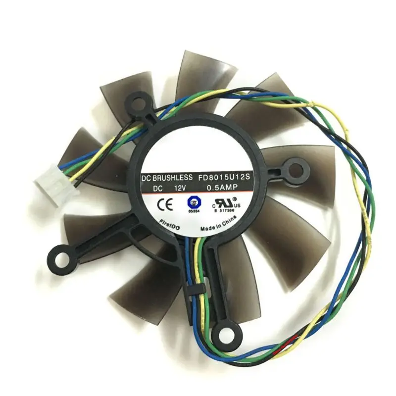 

75MM FD8015U12S DC12V 0.5AMP 4PIN Cooler Fan For ASUS GTX 560 GTX550Ti HD7850 Graphics Video Card Cooling Fans