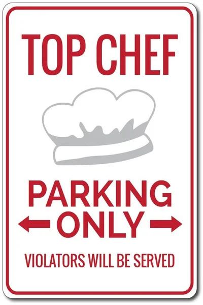Top Chef Sign Chef Parking Sign Chef Kitchen Sign Chef Gift Chef Decor Chef Hat Decor Chef Hat Sign Metal Tin Sign Gift for Chef