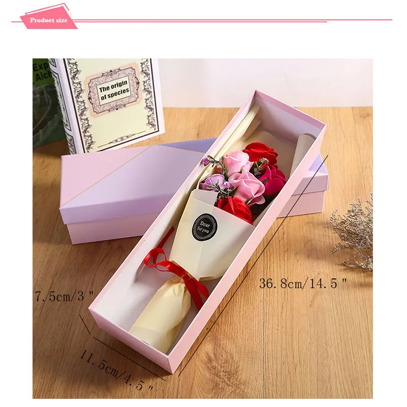 

Europe Artificial Rose Flowers Silk Fake Petals Home Decor Figurine Wedding Bouquet Soap Flower Decorations Valentine's Day Gift