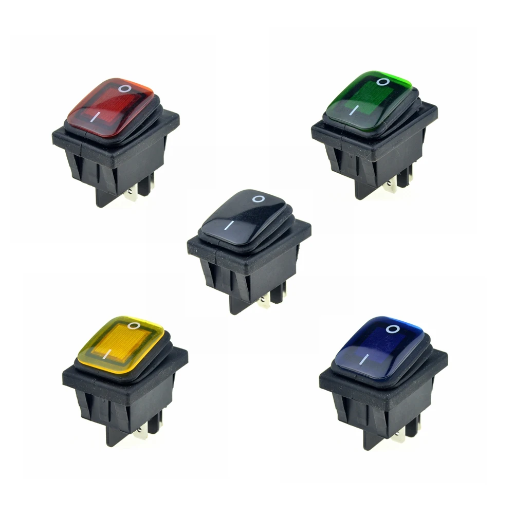 Водонепроницаемые Клавишные переключатели лодочный переключатель фиксация DPST