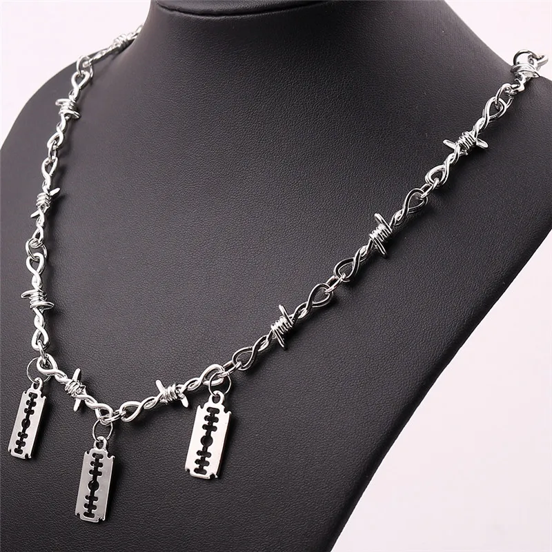 XL1265 New Handmade Harajuku Gothic Metal Wind Bamboo Necklace Unisex Punk Pants Chain Wallet Chain Japanese Street Rock Style - Окраска металла: XL1265