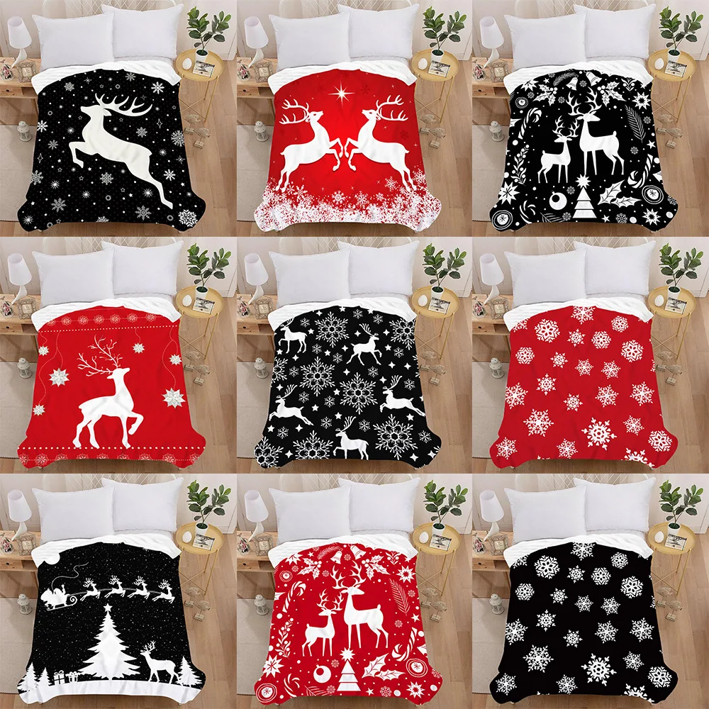 

Superior QualityBlanket Flannel Arctic Fleece Double Blanket Thicken Shu Cotton Fleece Blanket Christmas