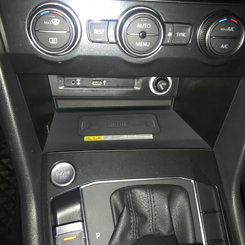 for volkswagen tiguan mk2 allspace tharu 15w car qi wireless charger fast charging phone holder accessories for iphone 8 free global shipping