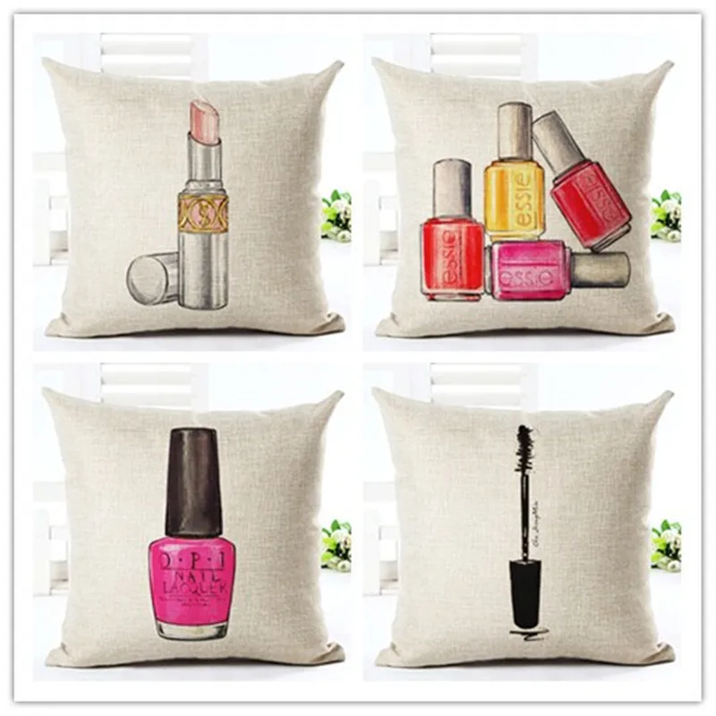 Флаконы для духов помады модный декоративный Чехол на подушку из льна и хлопка