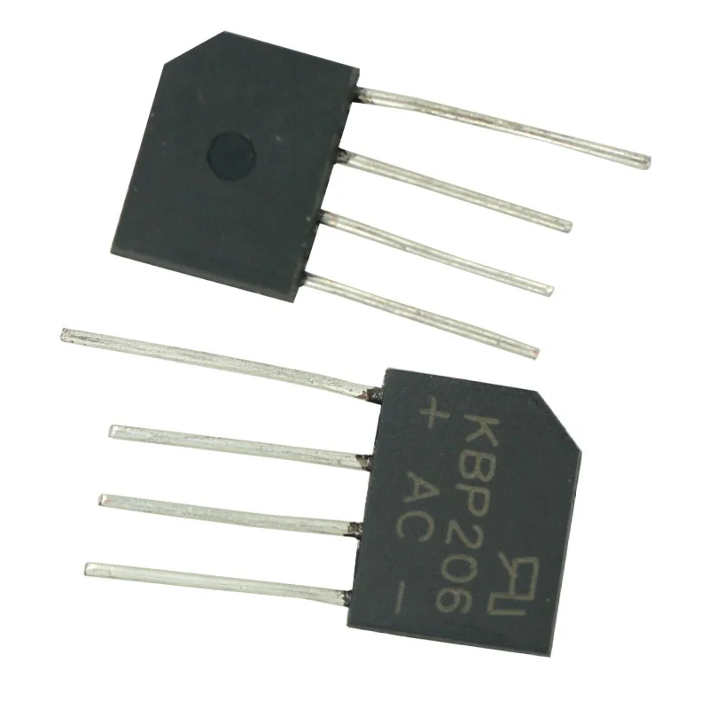 

5pcs lot Diy Electronic Diode Bridge Rectifier 600V 2A KBP206G KBP206 4PIN SIP-4 Single Phase