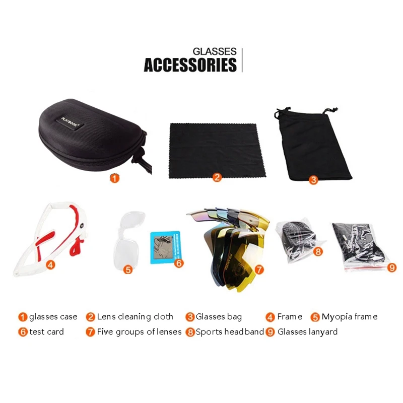 

Cycling Sunglasses Bicycle Goggles Safety Sports Glasses Polarized Protective For Eye Men Women's Lenses Sun Mtb Riding Glasses