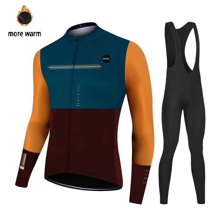 2022 New Spain Winter Thermal Fleece Jacket Cycling Jersey Long Sleeve Ropa Ciclismo Hombre Bicycle Wear Bike Clothing Maillot | Спорт и