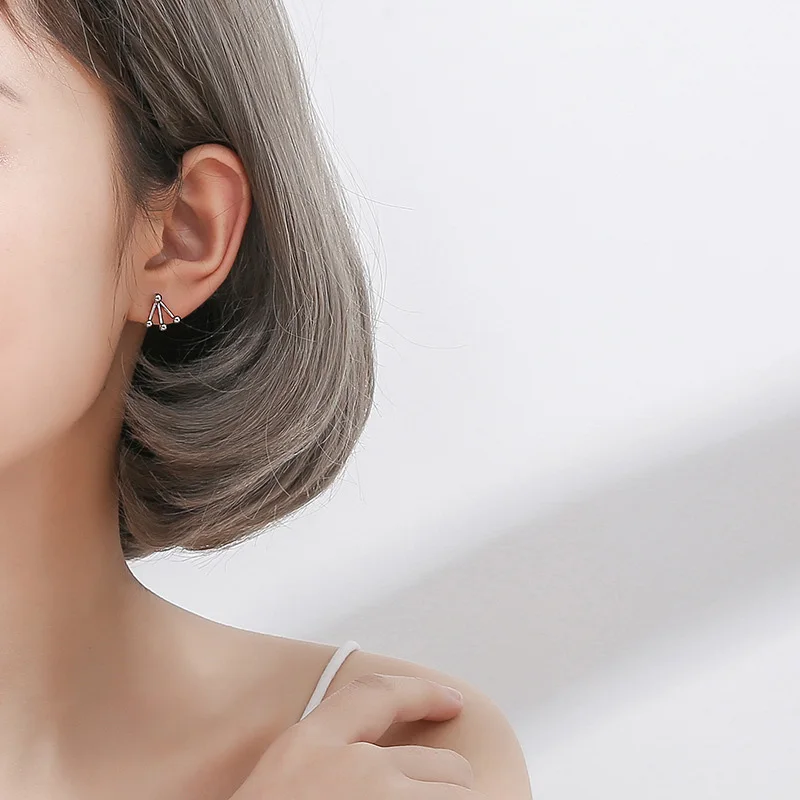 Женские серьги с бусинами WTLTC серьги-пусеты в горошек спереди и сзади из