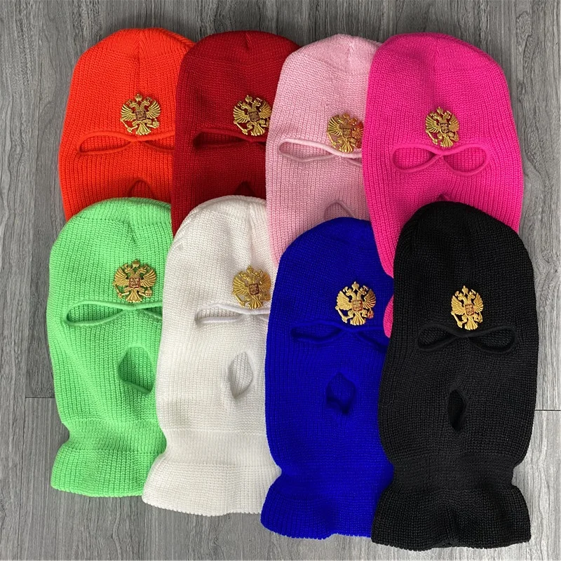 

Winter Full Face Cover Ski Mask Balaclava Hat 3 Holes Balaclava Army Tactical CS Windproof Knit Beanies Hat Scarf Masks Beanies
