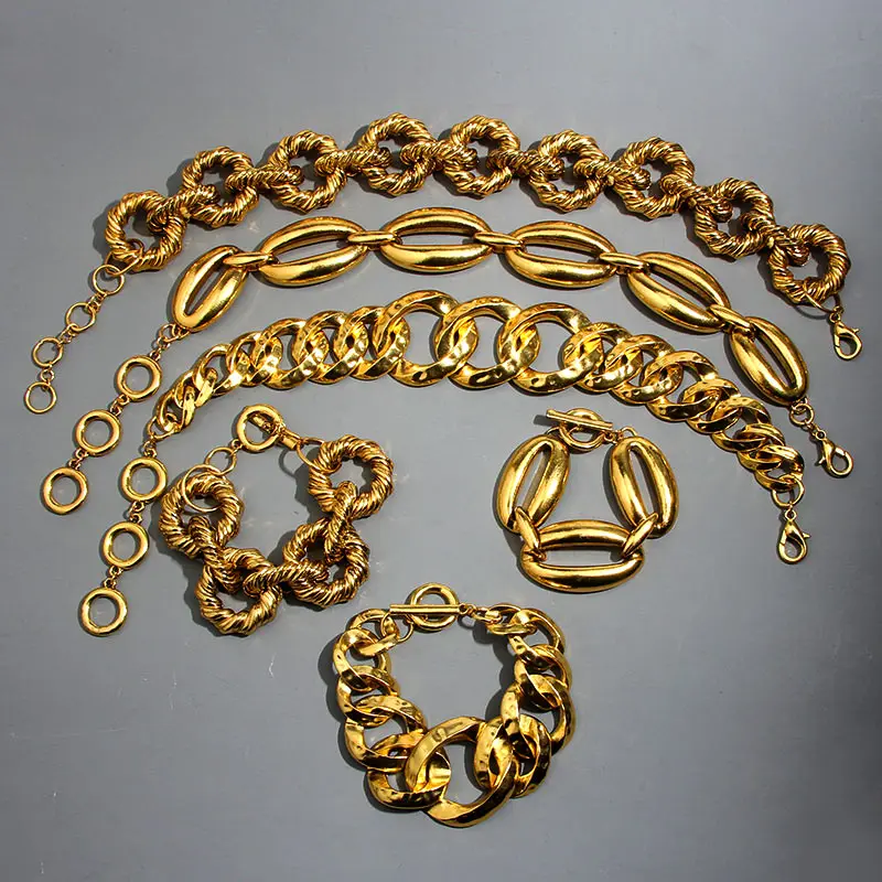 Женское винтажное ожерелье-чокер JUST FEEL массивное металлическое ожерелье