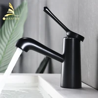 basin faucets black finish bathroom faucet hot and cold water basin mixer tap brass toilet sink water crane short style 855872