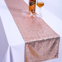 solid color polyester sequin table runner luxury decor wedding party supplies placemat dinner table decoration table cloth